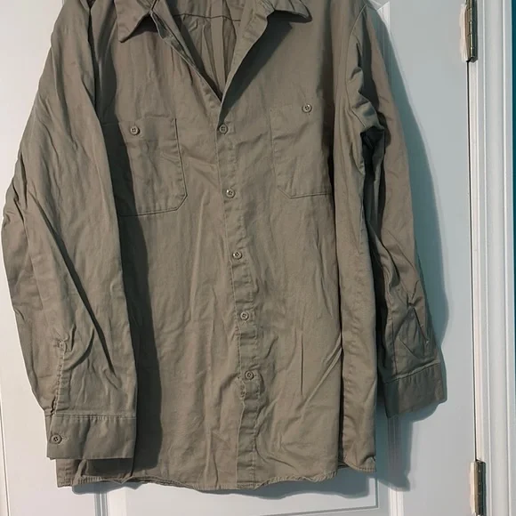 Red Kap Tan Work Shirt - Picture 3 of 4